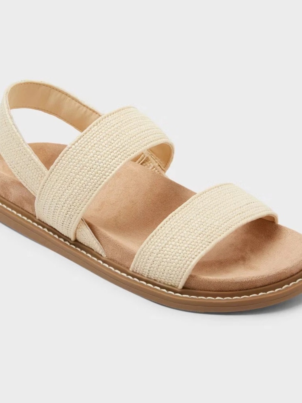 Women's Cream Double-Strap Slingback Sandal